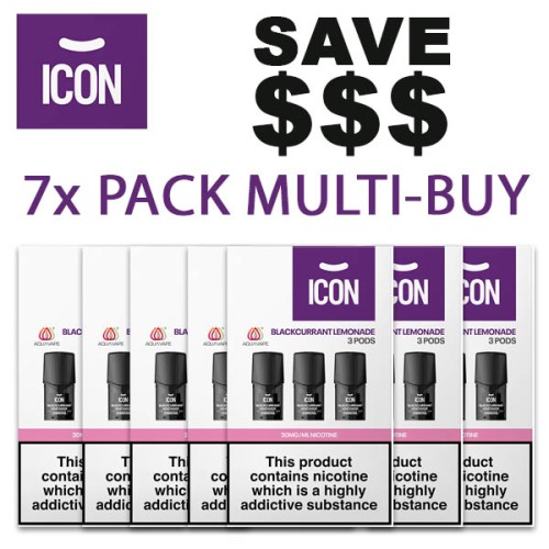 ICON Vape 20MG/ml Bulk 7x packs save $40