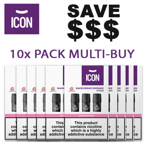 ICON Vape 20MG/ml Bulk 10x packs save $68