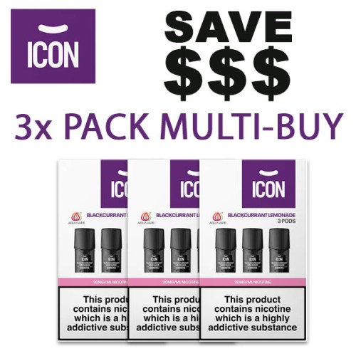 ICON Vape 20MG/ml Bulk 3x packs save $16